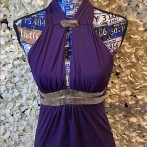 Bebe- Dark Purple - Party Top- XS